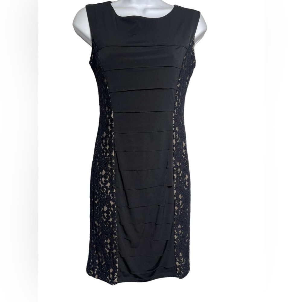 Enfocus Studio‎ dress size 4 stunning black lace sleeveless dress 🖤🖤🖤